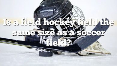 Is a field hockey field the same size as a soccer field?