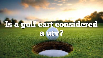 Is a golf cart considered a utv?