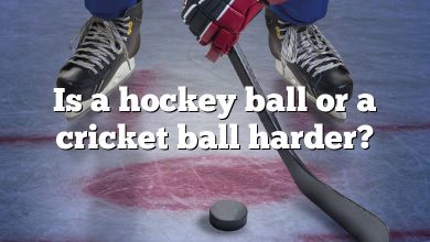 Is a hockey ball or a cricket ball harder?