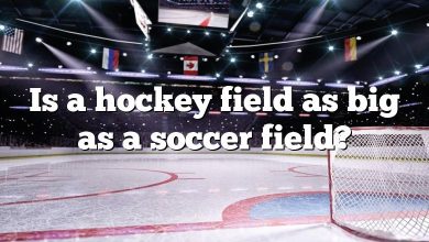 Is a hockey field as big as a soccer field?