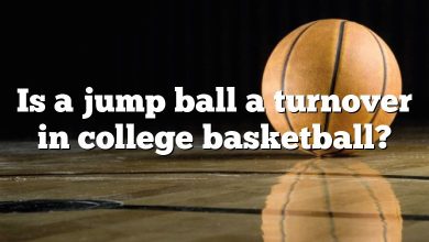 Is a jump ball a turnover in college basketball?