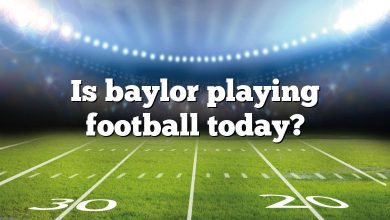 Is baylor playing football today?