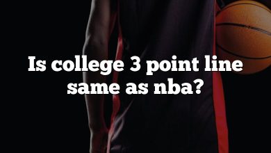 Is college 3 point line same as nba?