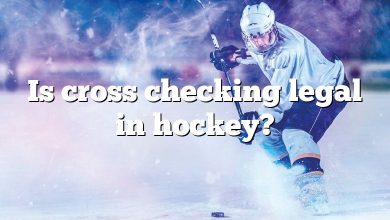 Is cross checking legal in hockey?