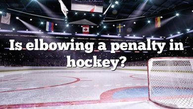 Is elbowing a penalty in hockey?