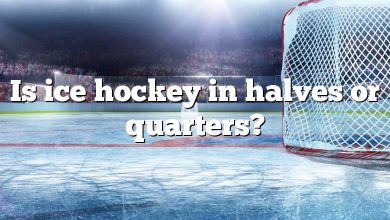 Is ice hockey in halves or quarters?