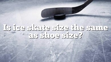 Is ice skate size the same as shoe size?