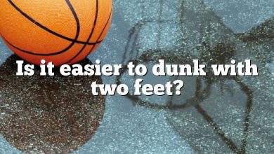 Is it easier to dunk with two feet?