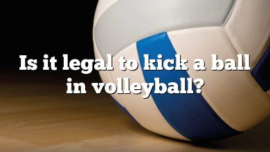 Is it legal to kick a ball in volleyball?