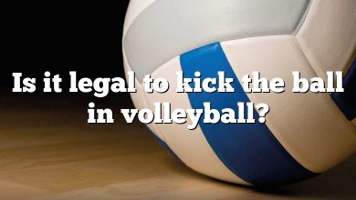 Is it legal to kick the ball in volleyball?