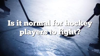 Is it normal for hockey players to fight?