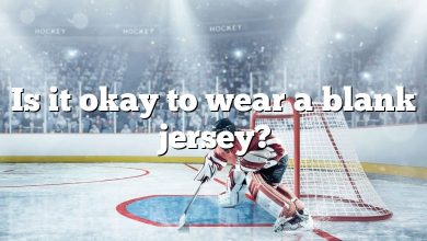 Is it okay to wear a blank jersey?