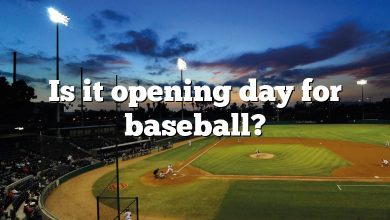 Is it opening day for baseball?