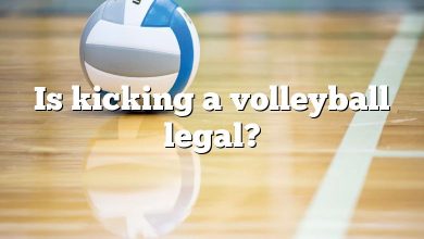 Is kicking a volleyball legal?