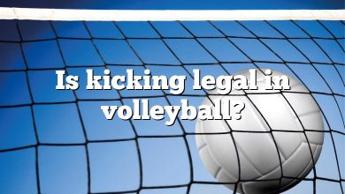 Is kicking legal in volleyball?