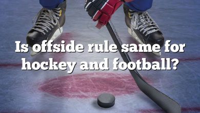 Is offside rule same for hockey and football?