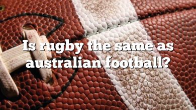 Is rugby the same as australian football?