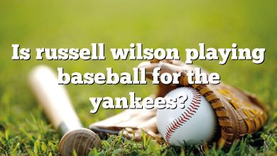 Is russell wilson playing baseball for the yankees?