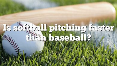 Is softball pitching faster than baseball?