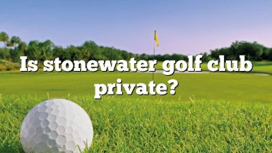 Is stonewater golf club private?