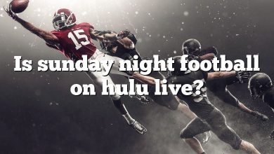 Is sunday night football on hulu live?