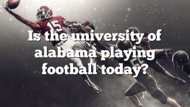 Is the university of alabama playing football today?