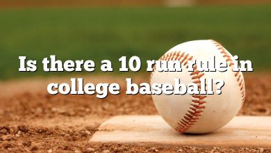 Is there a 10 run rule in college baseball?