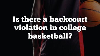 Is there a backcourt violation in college basketball?