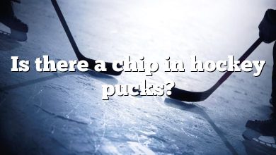 Is there a chip in hockey pucks?