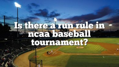 Is there a run rule in ncaa baseball tournament?