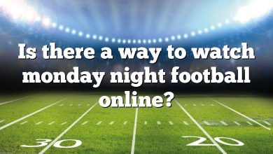 Is there a way to watch monday night football online?