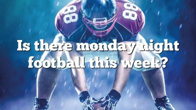 Is there monday night football this week?