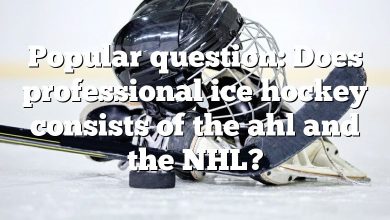 Popular question: Does professional ice hockey consists of the ahl and the NHL?