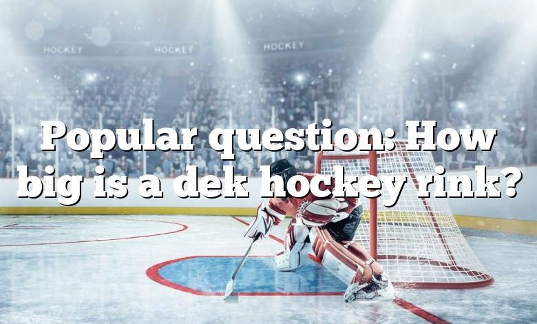 Popular question: How big is a dek hockey rink?