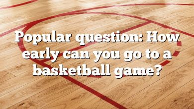 Popular question: How early can you go to a basketball game?