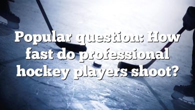 Popular question: How fast do professional hockey players shoot?