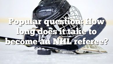 Popular question: How long does it take to become an NHL referee?