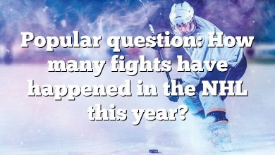 Popular question: How many fights have happened in the NHL this year?