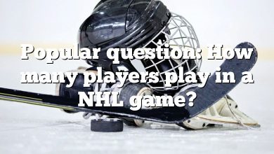 Popular question: How many players play in a NHL game?