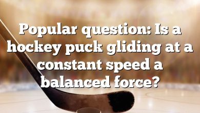 Popular question: Is a hockey puck gliding at a constant speed a balanced force?