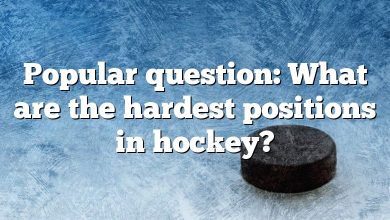 Popular question: What are the hardest positions in hockey?