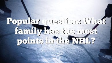Popular question: What family has the most points in the NHL?