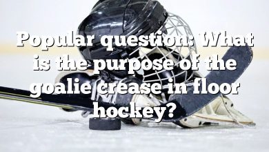 Popular question: What is the purpose of the goalie crease in floor hockey?