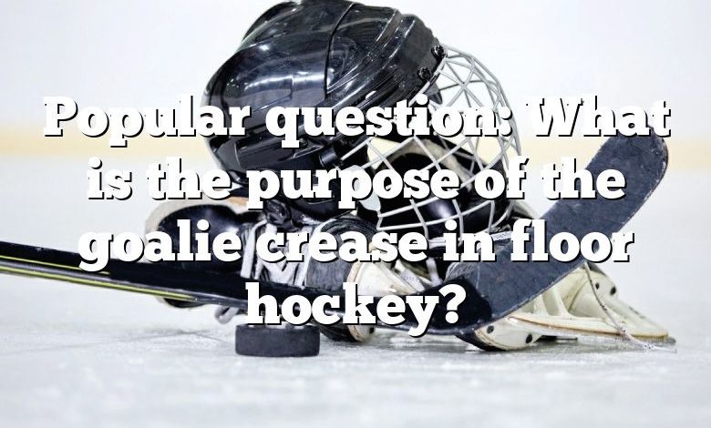 Popular question: What is the purpose of the goalie crease in floor hockey?