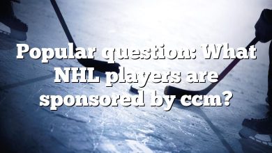 Popular question: What NHL players are sponsored by ccm?