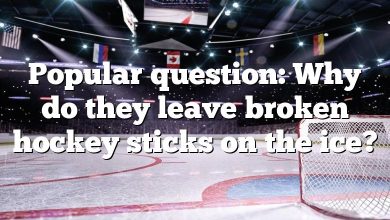 Popular question: Why do they leave broken hockey sticks on the ice?