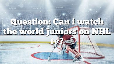 Question: Can i watch the world juniors on NHL tv?