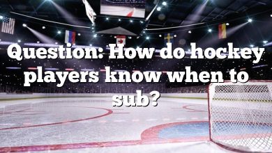 Question: How do hockey players know when to sub?