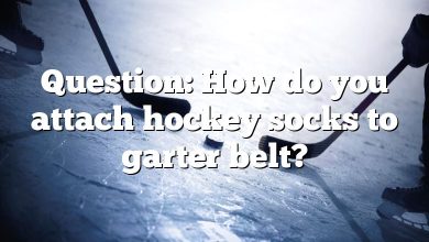 Question: How do you attach hockey socks to garter belt?