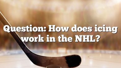 Question: How does icing work in the NHL?